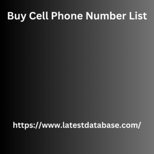 Buy Cell Phone Number List